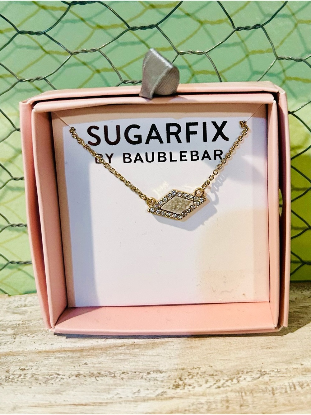 Sugarfix by BaubleBar Gold Crystal Geometric Pendant Necklace